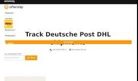 
							         Deutsche Post DHL Tracking - AfterShip								  
							    