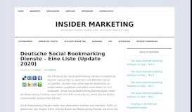 
							         Deutsche Social Bookmarking Dienste - Eine Liste | Insider Marketing								  
							    