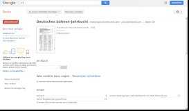 
							         Deutsches bühnen-jahrbuch: theatergeschichtliches jahr- und ... - Google Books-Ergebnisseite								  
							    