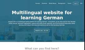 
							         deutsch.info: A multilingual website to learn German								  
							    