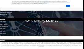 
							         Developer API Portal | Melissa								  
							    