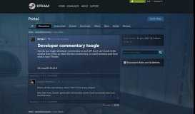 
							         Developer commentary toogle :: Portal General Discussions								  
							    