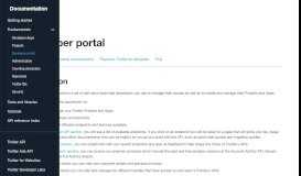 
							         Developer portal - Developer — Twitter								  
							    