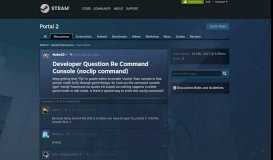 
							         Developer Question Re Command Console (noclip command) :: Portal ...								  
							    