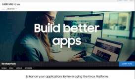 
							         Developer tools | Samsung Knox								  
							    