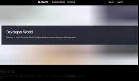 
							         Developer Tools - Sony Developer World								  
							    