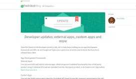 
							         Developer updates: external apps, custom apps and more - Freshdesk ...								  
							    
