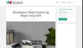 
							         Developers Begin Exploring Magic Leap SDK - VRScout								  
							    