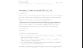 
							         Developer's Guide to the MPESA B2C API – Muya's Blog								  
							    