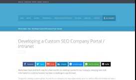 
							         Developing a Custom SEO Company Portal / Intranet - Elite Strategies								  
							    