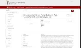 
							         Developing a Patient Portal Business Plan Template for Health Care ...								  
							    