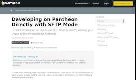 
							         Developing on Pantheon Directly with SFTP Mode | Pantheon Docs								  
							    