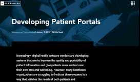 
							         Developing Patient Portals | Macadamian								  
							    