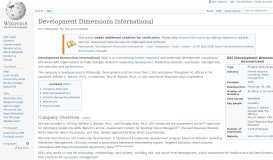 
							         Development Dimensions International - Wikipedia								  
							    