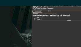 
							         Development History of Portal | Half-Life Wiki | FANDOM powered by ...								  
							    