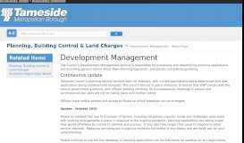 
							         Development Management - Home Page - Tameside Metropolitan ...								  
							    