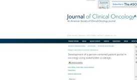
							         Development of a person-centered patient portal in oncology using ...								  
							    