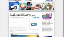 
							         Development of a Personal Development Portal for the NHS | Mindsheet								  
							    