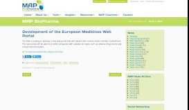 
							         Development of the European Medicines Web Portal - MAP BioPharma								  
							    