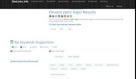 
							         Devero pphc login Results For Websites Listing - SiteLinks.Info								  
							    