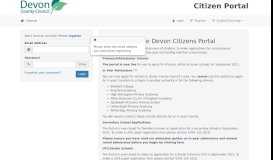 
							         Devon Citizens Portal - Citizens Portal - Logon								  
							    