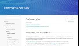 
							         DevOps Tools in Mendix Overview | Mendix Evaluation Guide								  
							    