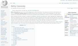 
							         DeVry University - Wikipedia								  
							    