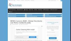 
							         DEWA Careers 2019 - Dubai Electricity and Water Authority Jobs								  
							    