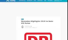 
							         Dezember-Highlights 2018 im Bahn ICE Portal - mobiFlip								  
							    