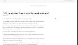 
							         DFA launches Tourism Information Portal | Official Gazette of the ...								  
							    