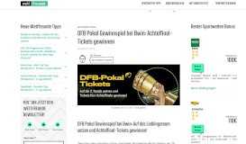 
							         DFB-Pokal Viertelfinale: VIP-Ticket Gewinnspiel und ... - Wettfreunde.net								  
							    