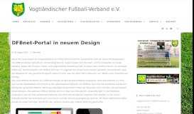 
							         DFBnet-Portal in neuem Design - Vogtländischer Fußball-Verband eV								  
							    