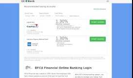 
							         DFCU Financial Online Banking Login - CC Bank								  
							    