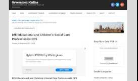 
							         DfE Educational and Children's Social Care Professionals DPS								  
							    