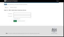 
							         DfE / ESFA Data Collection Portal								  
							    