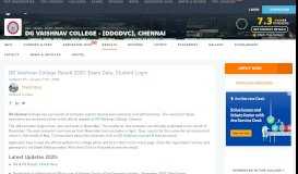 
							         DG Vaishnav College Result 2020: Exam Date, Student Login ...								  
							    