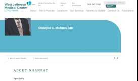 
							         Dhanpat C. Mohnot MD - West Jefferson Medical Center								  
							    