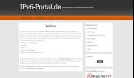 
							         DHCPv6 : IPv6-Portal								  
							    