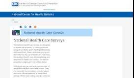 
							         DHCS - National Health Care Surveys Homepage - CDC								  
							    