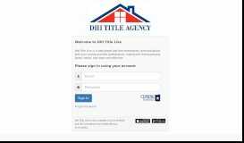 
							         DHI Title Live - Please Sign In								  
							    