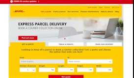 
							         DHL Courier Services for Parcel Delivery UK & International | DHL								  
							    