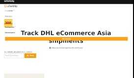 
							         DHL eCommerce Asia Tracking - AfterShip								  
							    