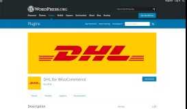 
							         DHL for WooCommerce – WordPress plugin | WordPress.org								  
							    