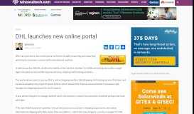 
							         DHL launches new online portal | TahawulTech.com								  
							    