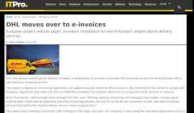 
							         DHL moves over to e-invoices | IT PRO								  
							    