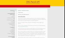 
							         DHL Parcel API - GitHub Pages								  
							    