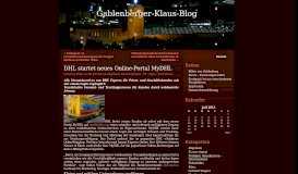 
							         DHL startet neues Online-Portal MyDHL - Gablenberger-Klaus-Blog								  
							    