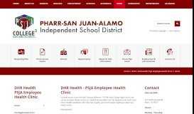 
							         DHR Health PSJA Employee Health Clinic / Home								  
							    