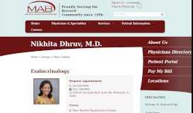 
							         Dhruv, Nikhita | Medical Associates of Brevard								  
							    