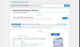 
							         dhsekerala.gov.in at WI. Education Portal - Website Informer								  
							    